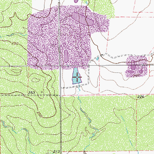Topographic Map of House Lake Dam, TX