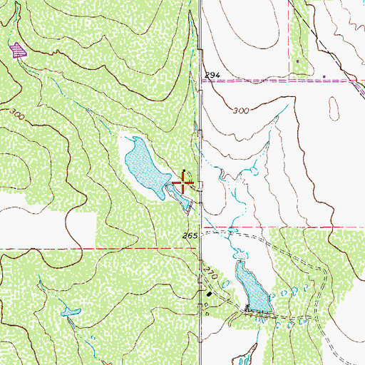 Topographic Map of Taylor Lake Number 1 Dam, TX