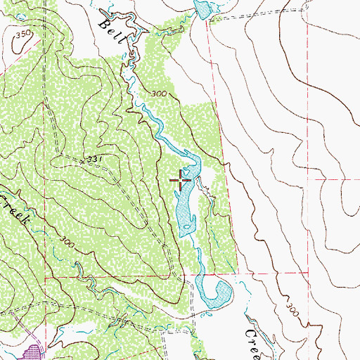 Topographic Map of Lillian Esse Lake, TX