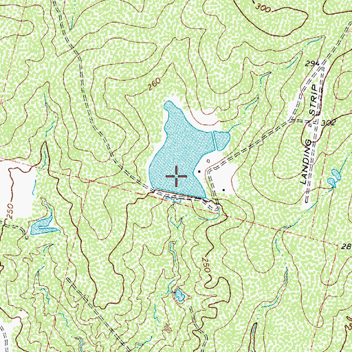 Topographic Map of Raschke Lake Dam, TX
