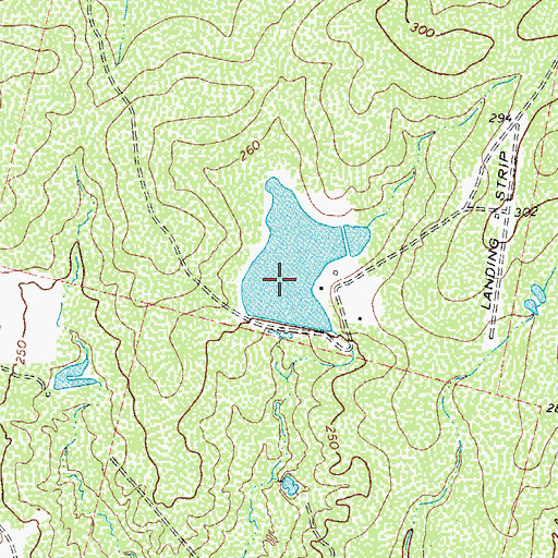 Topographic Map of Raschke Lake, TX