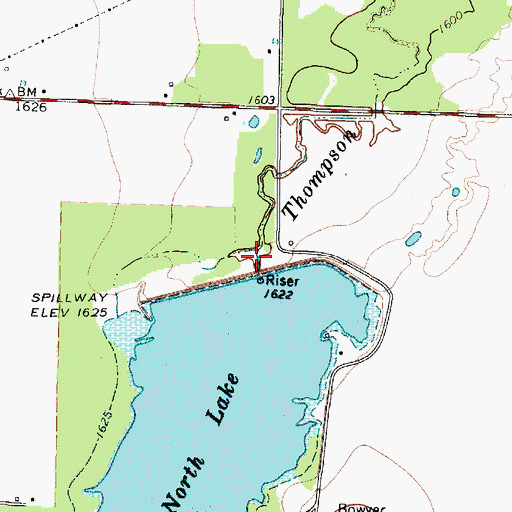 Topographic Map of Anson North Lake Dam, TX