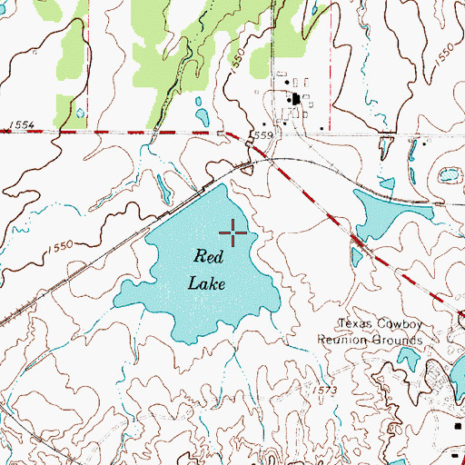 Topographic Map of Brick Yard Lake Number 2, TX