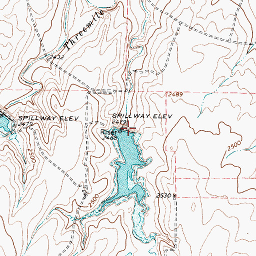 Topographic Map of Soil Conservation Service Site 14a Dam, TX
