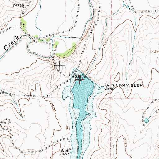Topographic Map of Soil Conservation Service Site 24 Dam, TX