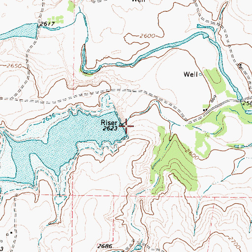 Topographic Map of Soil Conservation Service Site 4 Dam, TX