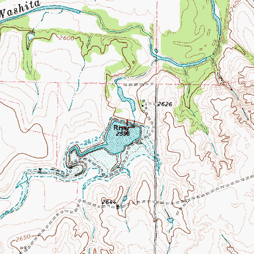 Topographic Map of Soil Conservation Service Site 5 Dam, TX