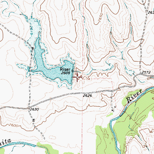 Topographic Map of Soil Conservation Service Site 6 Dam, TX