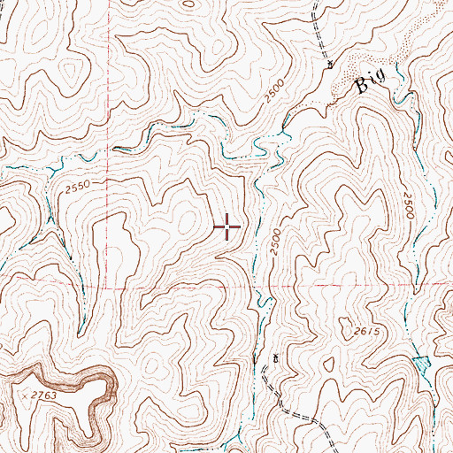 Topographic Map of Cleveland Lake Dam, TX