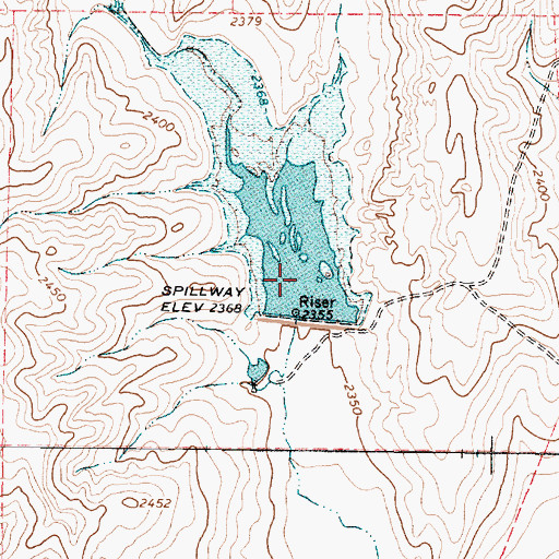 Topographic Map of Soil Conservation Service Site 29 Reservoir, TX