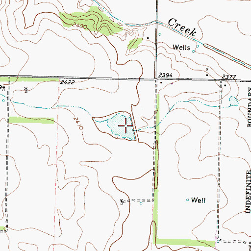Topographic Map of Soil Conservation Service Site 7 Reservoir, TX
