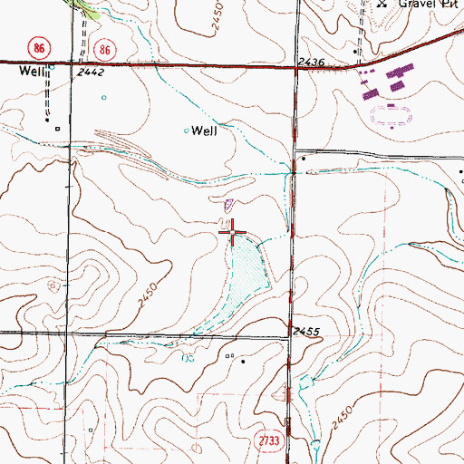 Topographic Map of Soil Conservation Service Site 5 Dam, TX