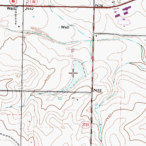 Topographic Map of Soil Conservation Service Site 5 Reservoir, TX