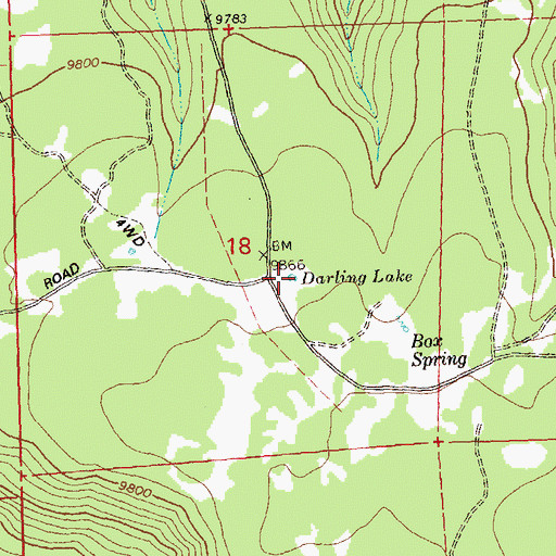 Topographic Map of Darling Lake, CO