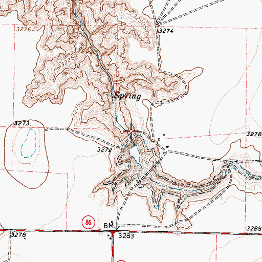 Topographic Map of Mayfield Dam, TX