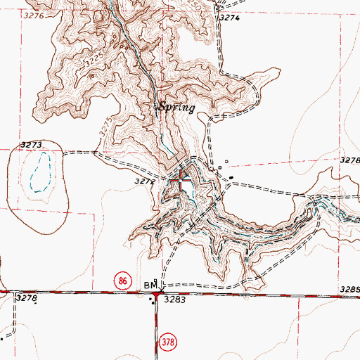 Topographic Map of Mayfield Lake, TX