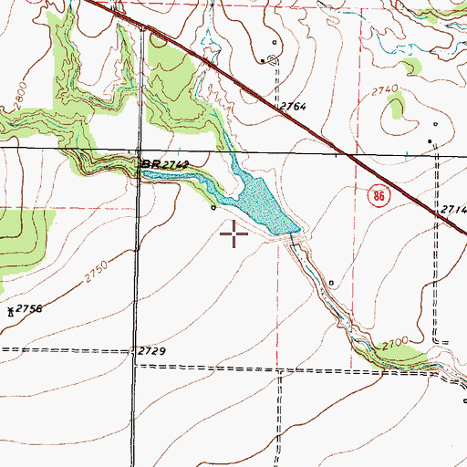 Topographic Map of Puckett Lake, TX