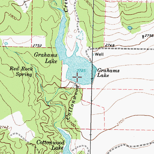 Topographic Map of Lake Graham Dam, TX