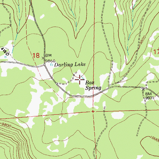 Topographic Map of Box Spring, CO