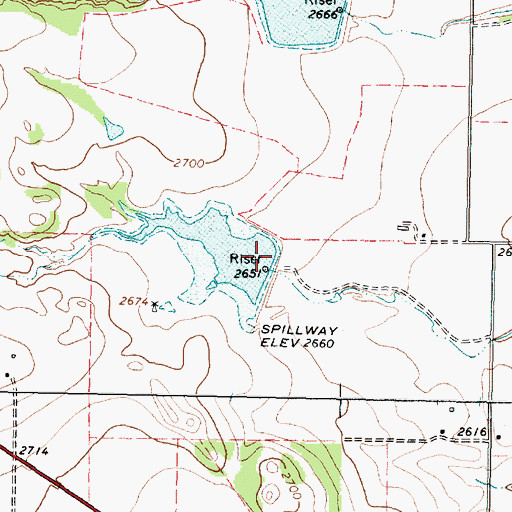 Topographic Map of Soil Conservation Service Site 2 Dam, TX