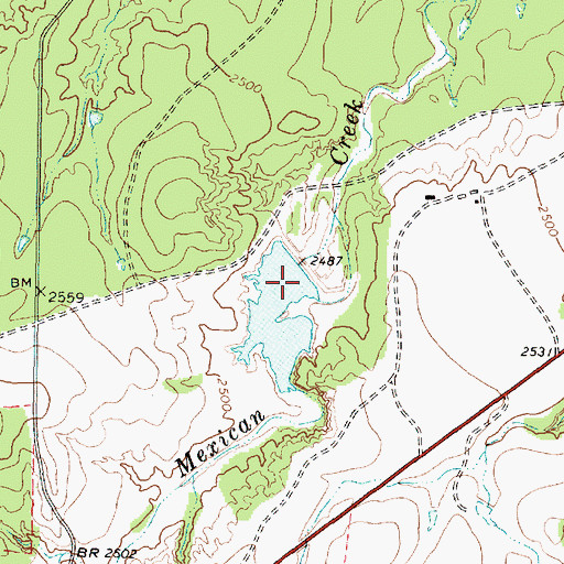 Topographic Map of Luther Lake Dam, TX