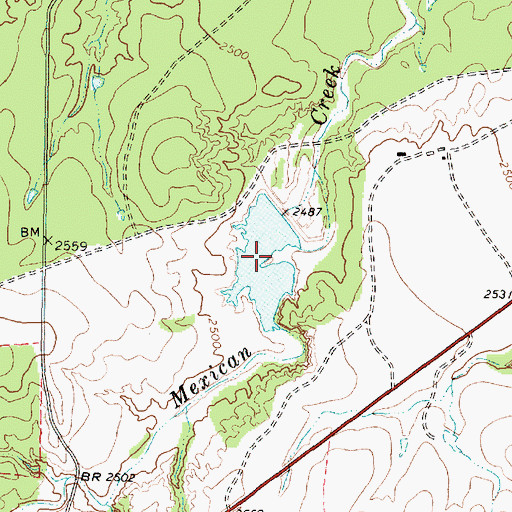 Topographic Map of Luther Lake, TX