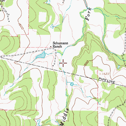 Topographic Map of Soil Conservation Service Site 2 Dam, TX