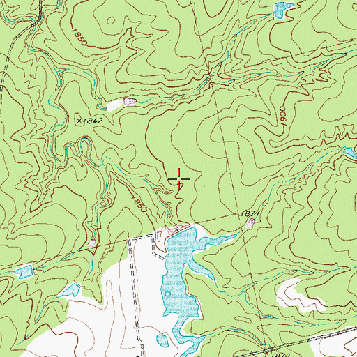 Topographic Map of Cooper Lake, TX