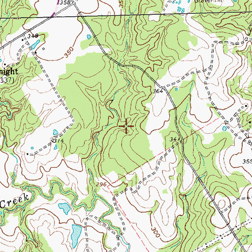 Topographic Map of Hoffer Lake Dam, TX