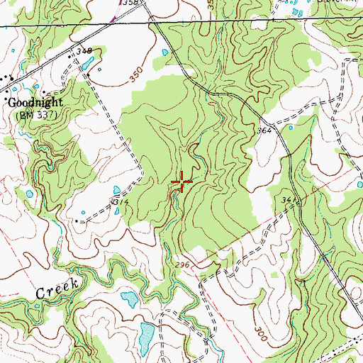 Topographic Map of Hoffer Lake, TX