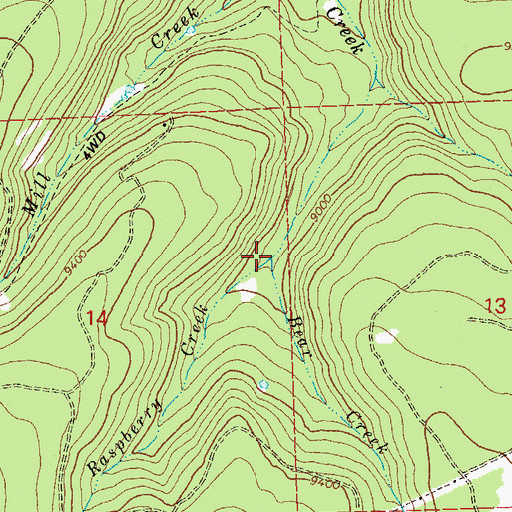 Topographic Map of Bear Creek, CO