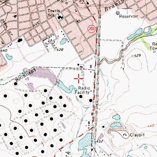 Topographic Map of Mobil Pipeline Lake Dam, TX