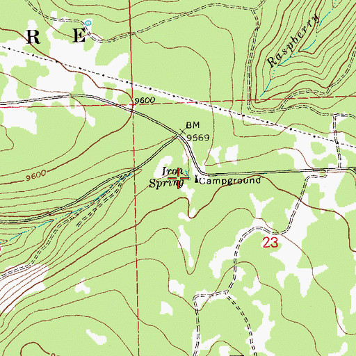 Topographic Map of Iron Spring, CO