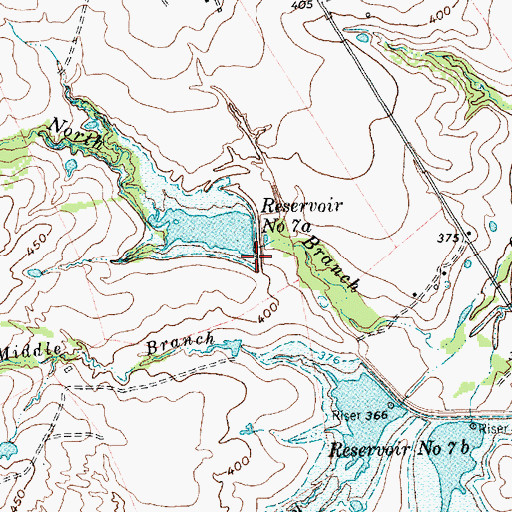 Topographic Map of Soil Conservation Service Site 7a Dam, TX