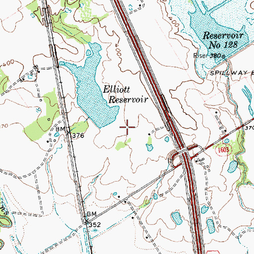 Topographic Map of Johnston Lake Dam, TX