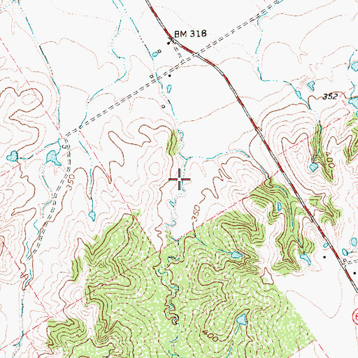 Topographic Map of Soil Conservation Service Site 105 Dam, TX