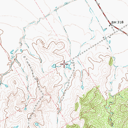 Topographic Map of Soil Conservation Service Site 104 Dam, TX