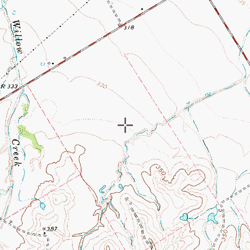 Topographic Map of Soil Conservation Service Site 103 Reservoir, TX