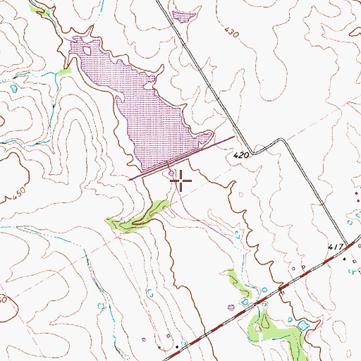 Topographic Map of Soil Conservation Service Site 137g Reservoir, TX
