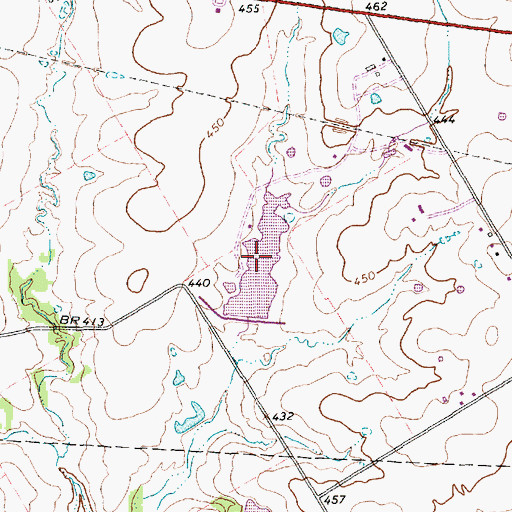 Topographic Map of Soil Conservation Service Site 140 Reservoir, TX