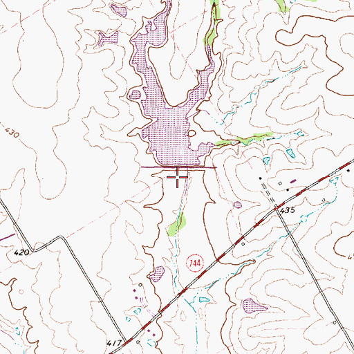 Topographic Map of Soil Conservation Service Site 138 Dam, TX
