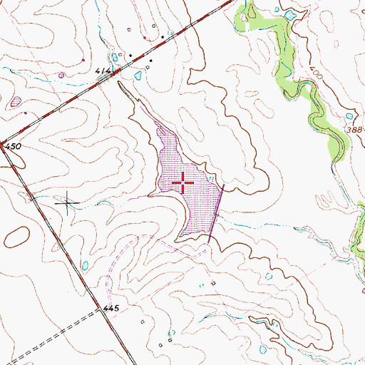 Topographic Map of Soil Conservation Service Site 137a Reservoir, TX