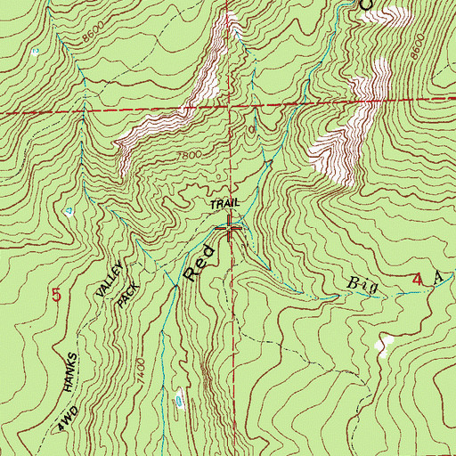 Topographic Map of Big A Creek, CO