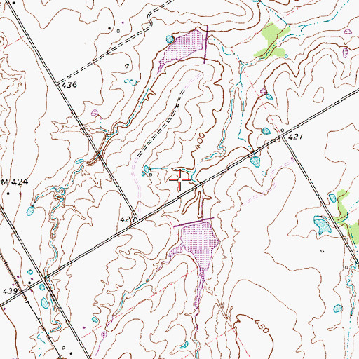 Topographic Map of Soil Conservation Service Site 123-B Dam, TX