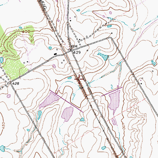 Topographic Map of Soil Conservation Service Site 122-B Dam, TX