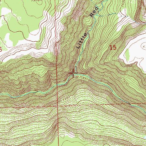 Topographic Map of Little Red Canyon, CO