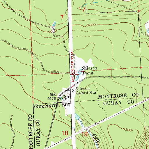 Topographic Map of Silesca Pond, CO
