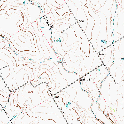 Topographic Map of Soil Conservation Service Site 98a Dam, TX