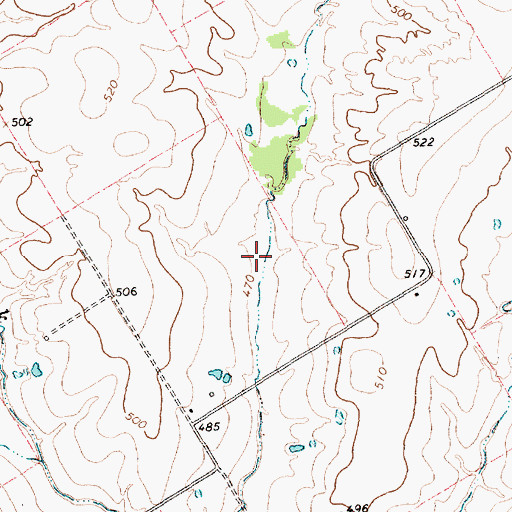 Topographic Map of Soil Conservation Service Site 100a Reservoir, TX