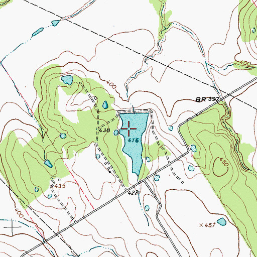 Topographic Map of Butler Lake, TX